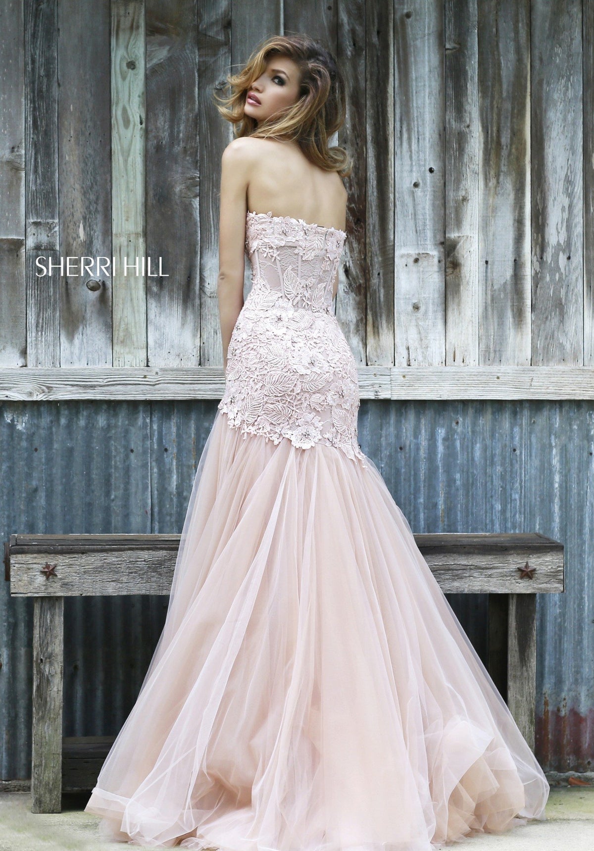 Sherri Hill 11155 strapless mermaid gown