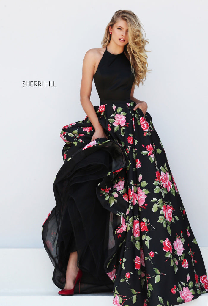2016 sherri hill homecoming dresses Sherri Hill A-Line Cut Out Homecoming Dress 56681 main image 0