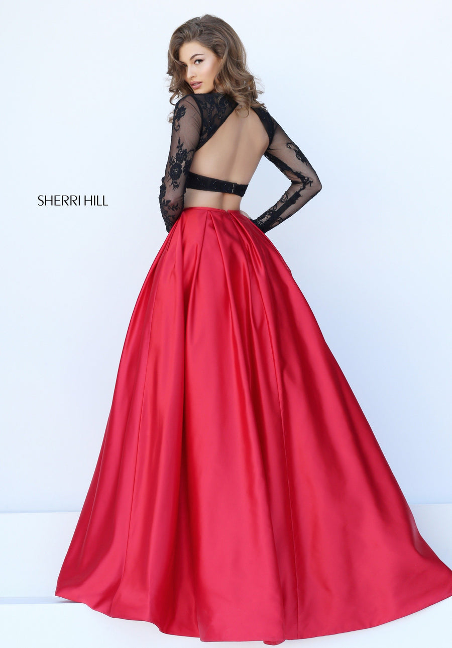 Sherri Hill style 50357 in black/red