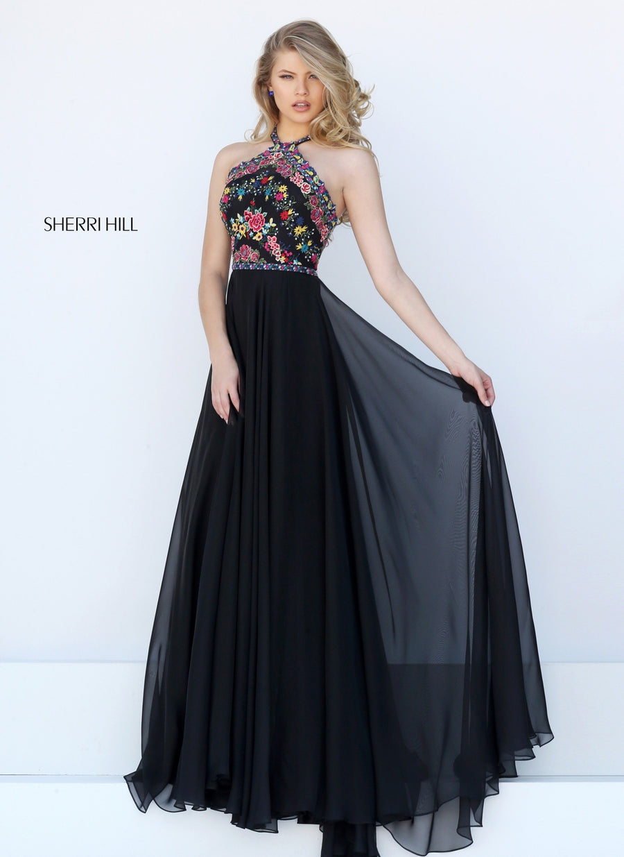 Sherri Hill style 50149 in ivory/multi