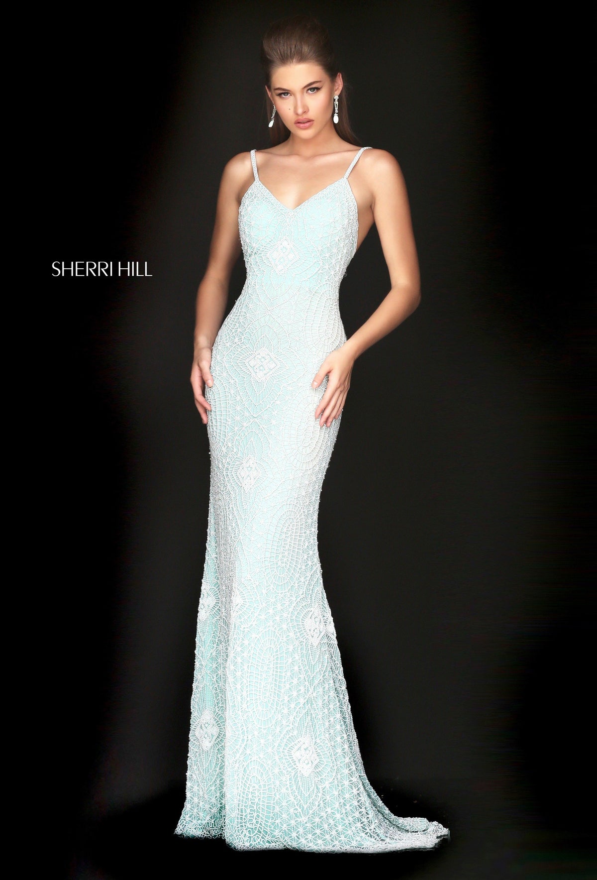 Sherri Hill 50378 beaded fitted gown
