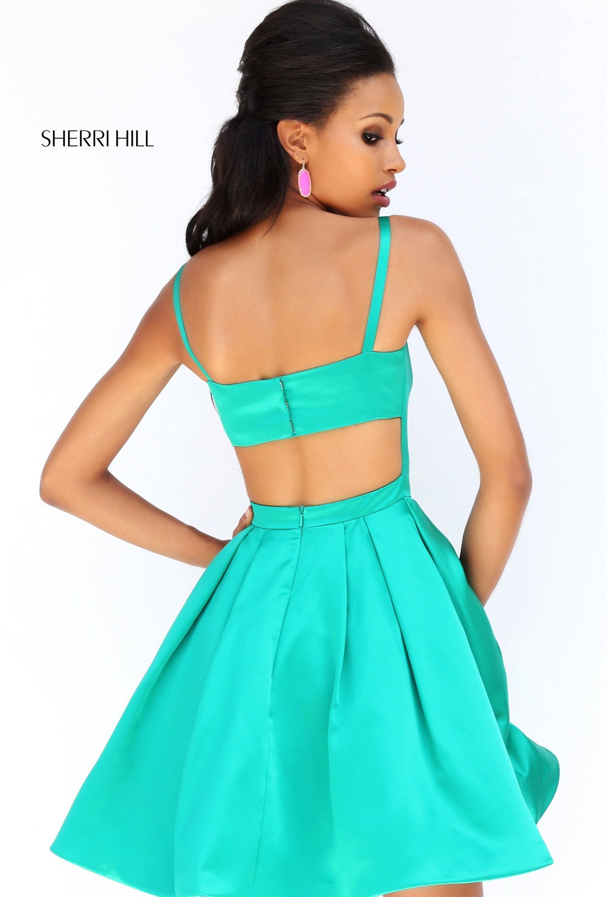 Sherri Hill 50427 satin cocktail gown