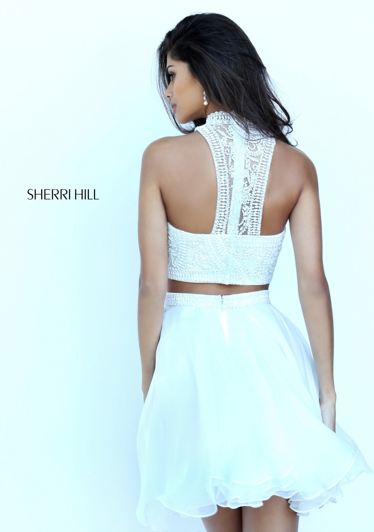 Sherri Hill 50672 two-piece high-neck cocktail dress