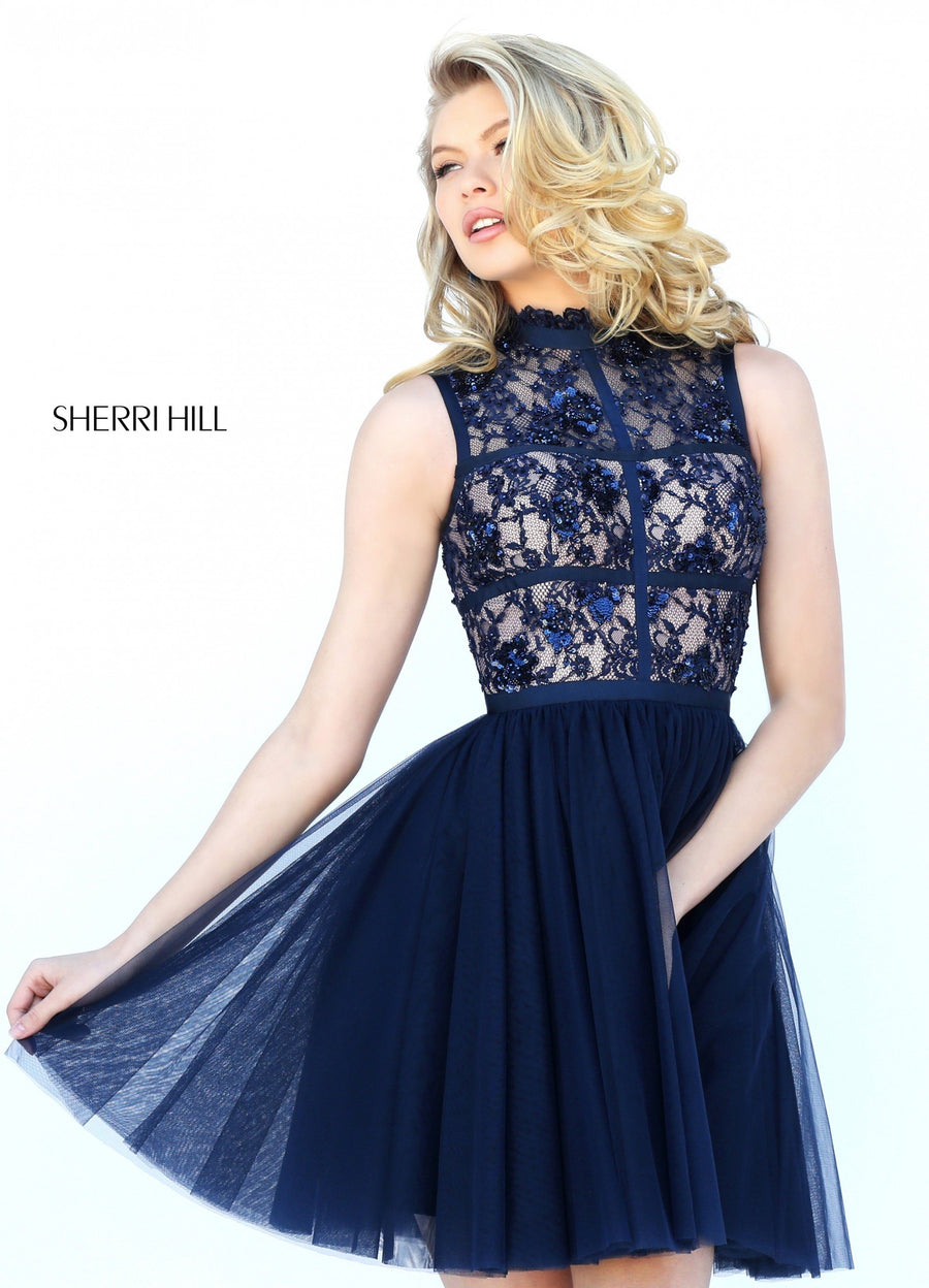 Sherri Hill style 50636 in navy