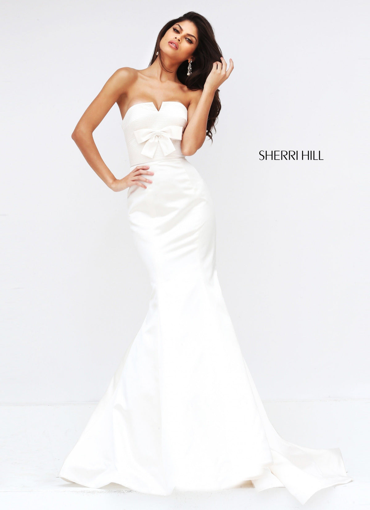Sherri Hill 50543 strapless satin mermaid gown
