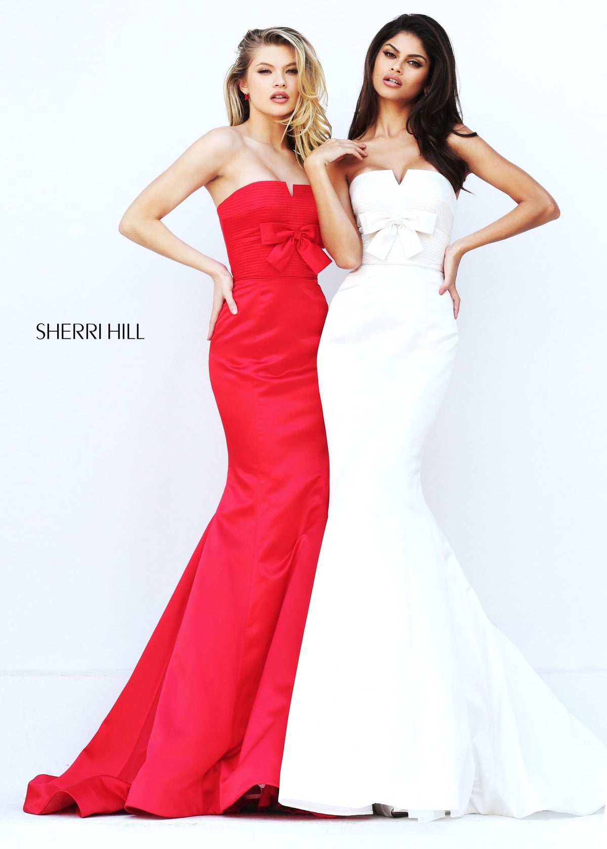 Sherri Hill 50543 strapless satin mermaid gown