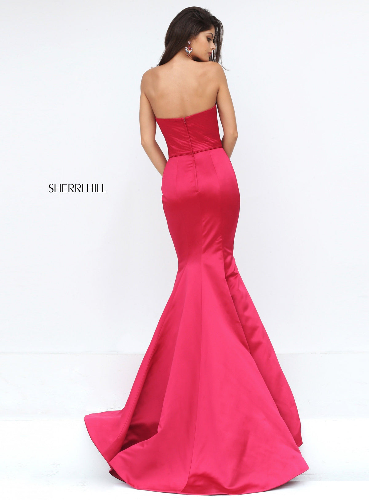 Sherri Hill 50543 strapless satin mermaid gown