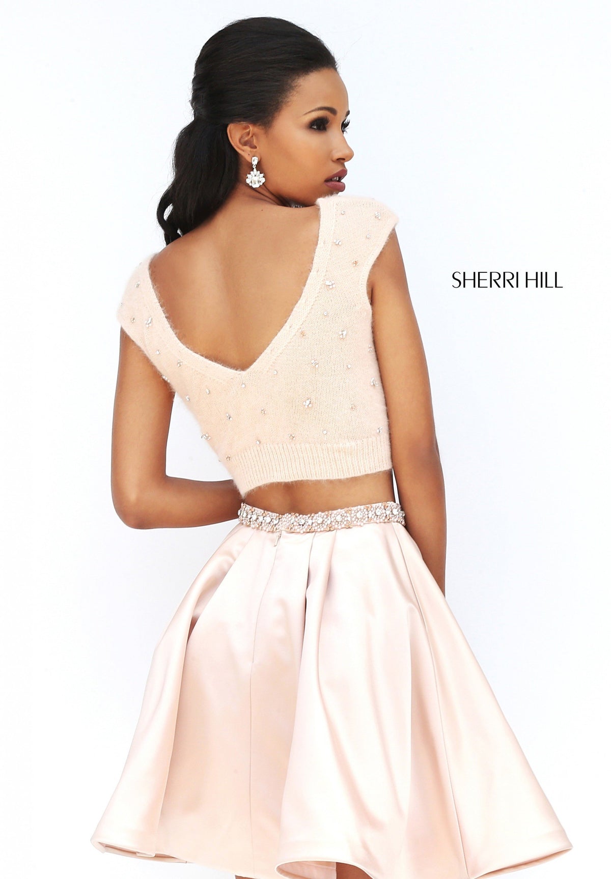 Sherri Hill 50554 two-piece lace cocktail dress