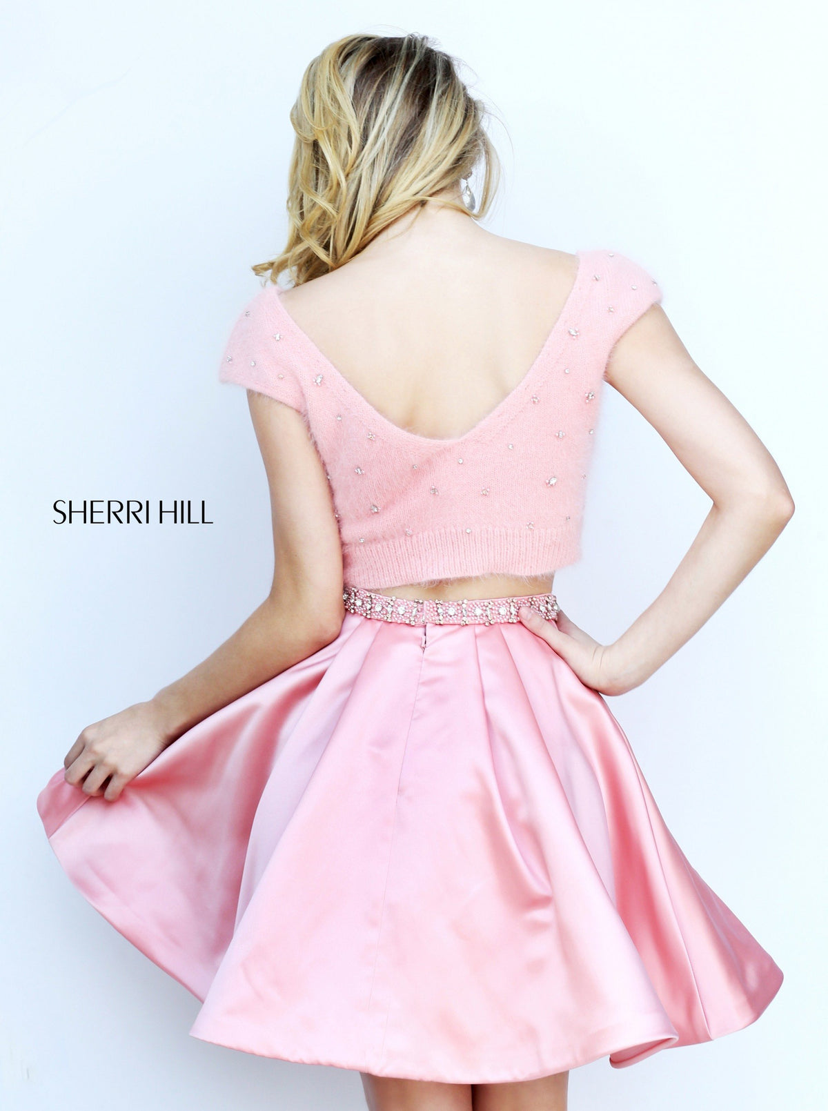 Sherri Hill 50554 two-piece lace cocktail dress