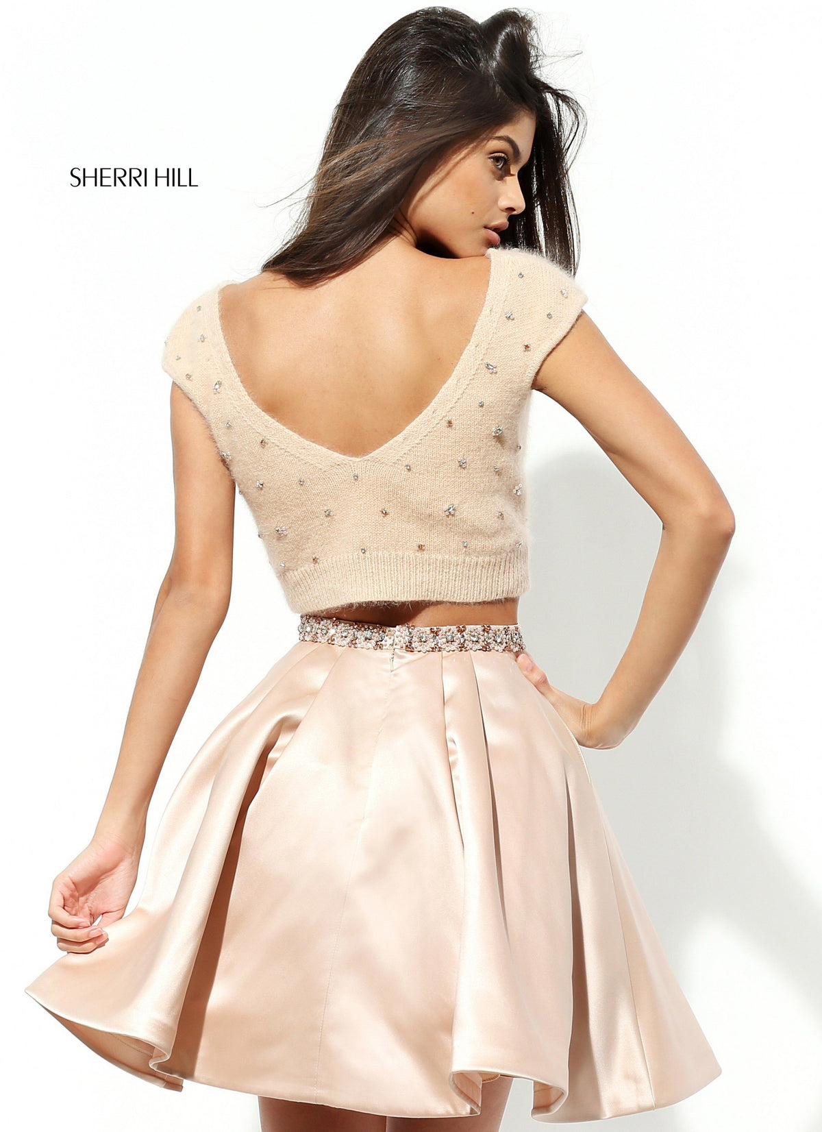 Sherri Hill 50554 two-piece lace cocktail dress