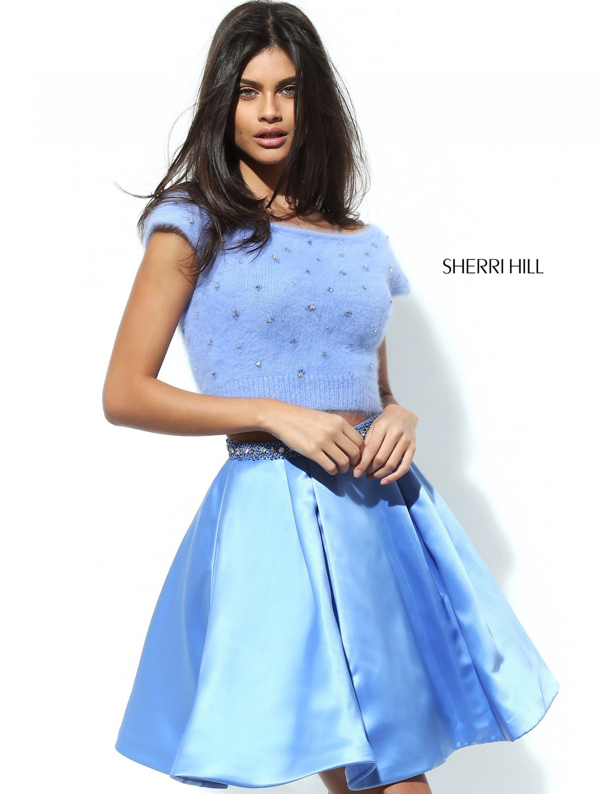 Sherri Hill 50554 two-piece lace cocktail dress