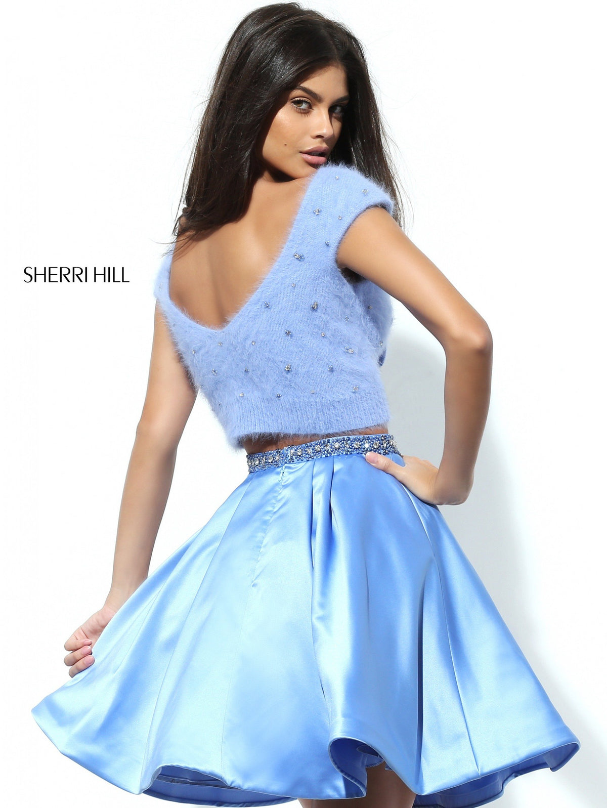 Sherri Hill 50554 two-piece lace cocktail dress