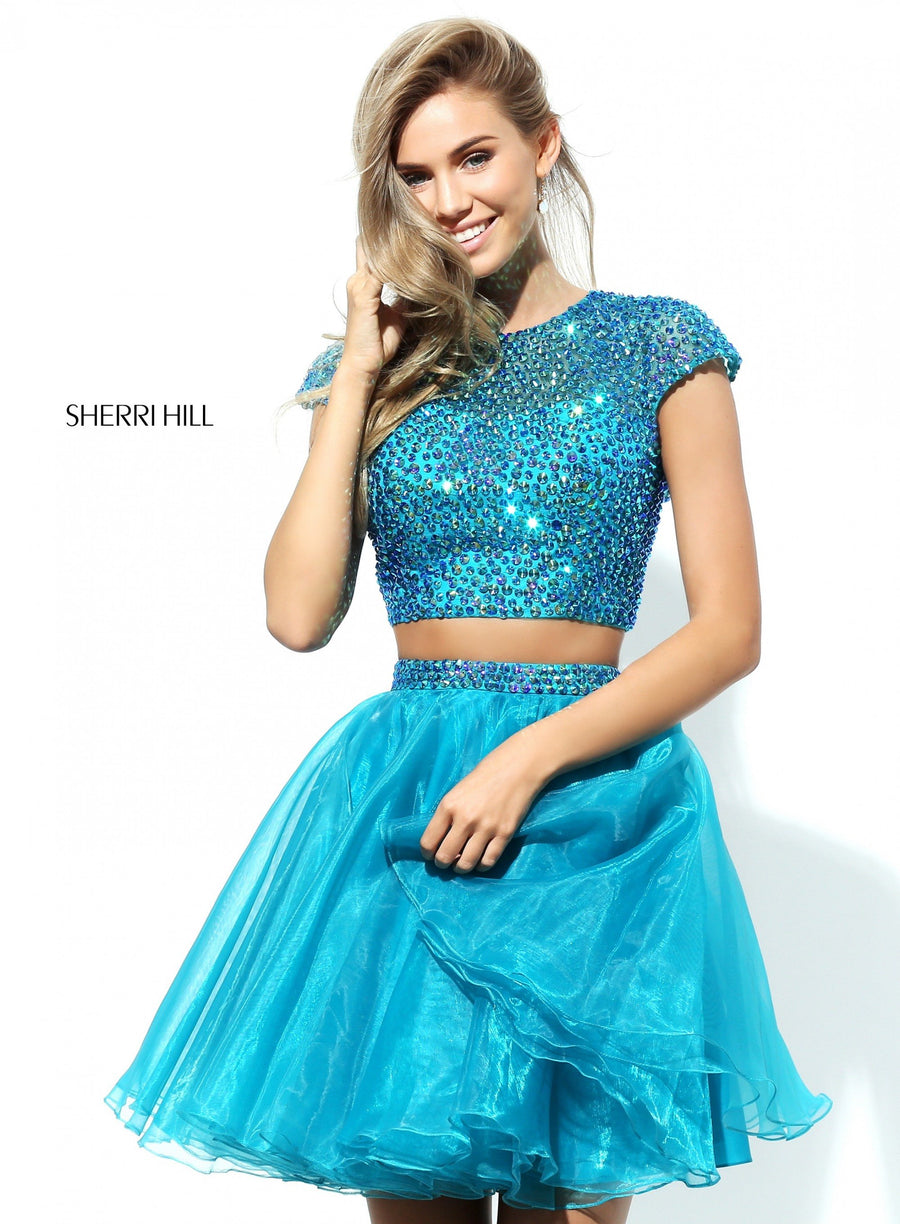 Sherri Hill style 50560 in teal
