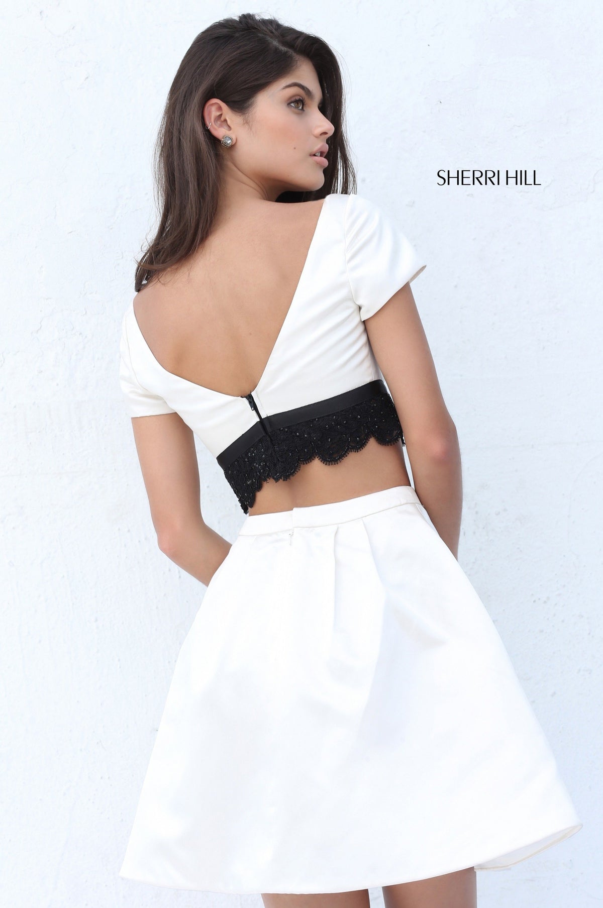 Sherri Hill 50724 two-piece cap-sleeve cocktail dress
