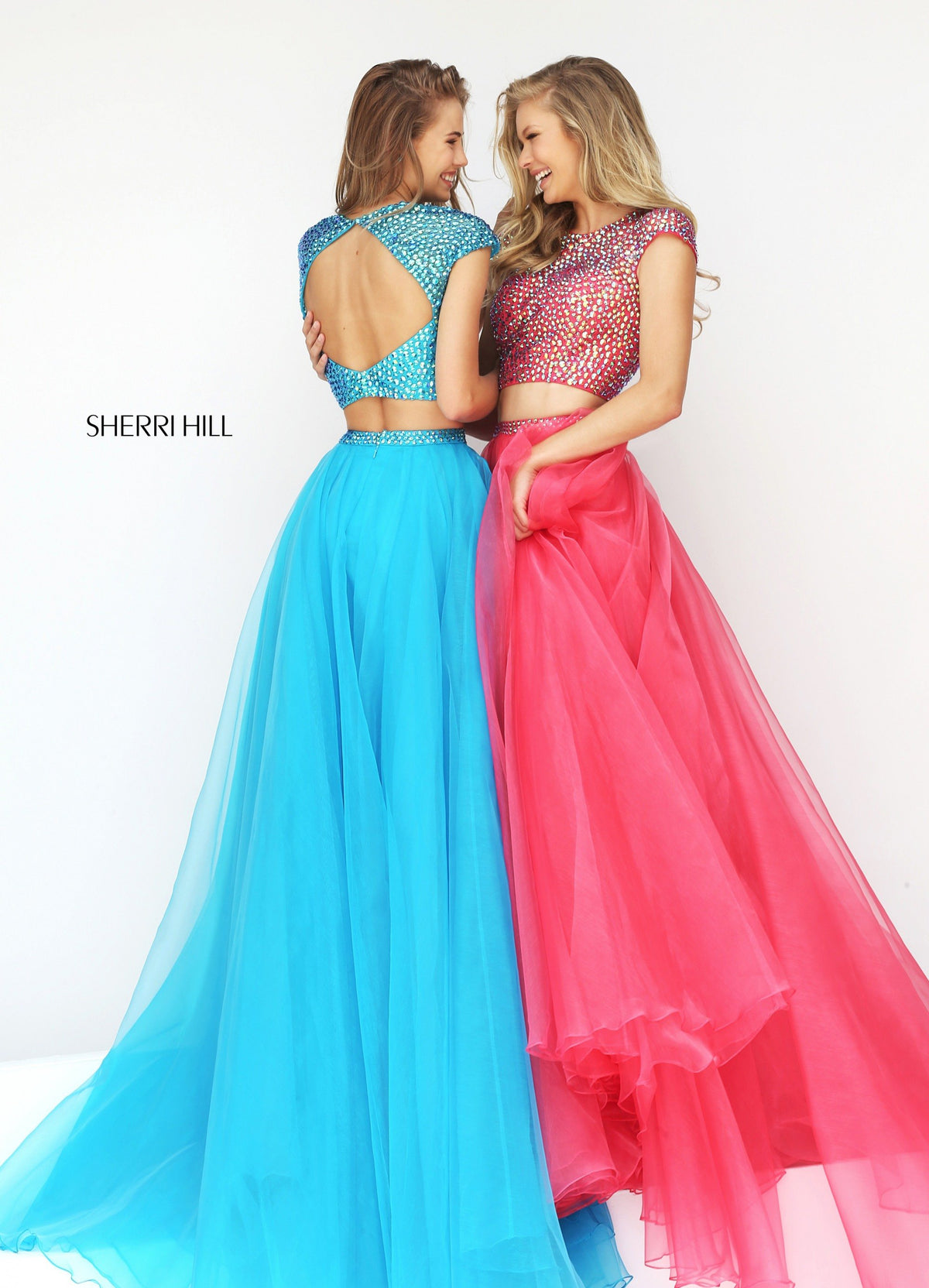 Sherri Hill 50561 two piece beaded bodice with organza skirt