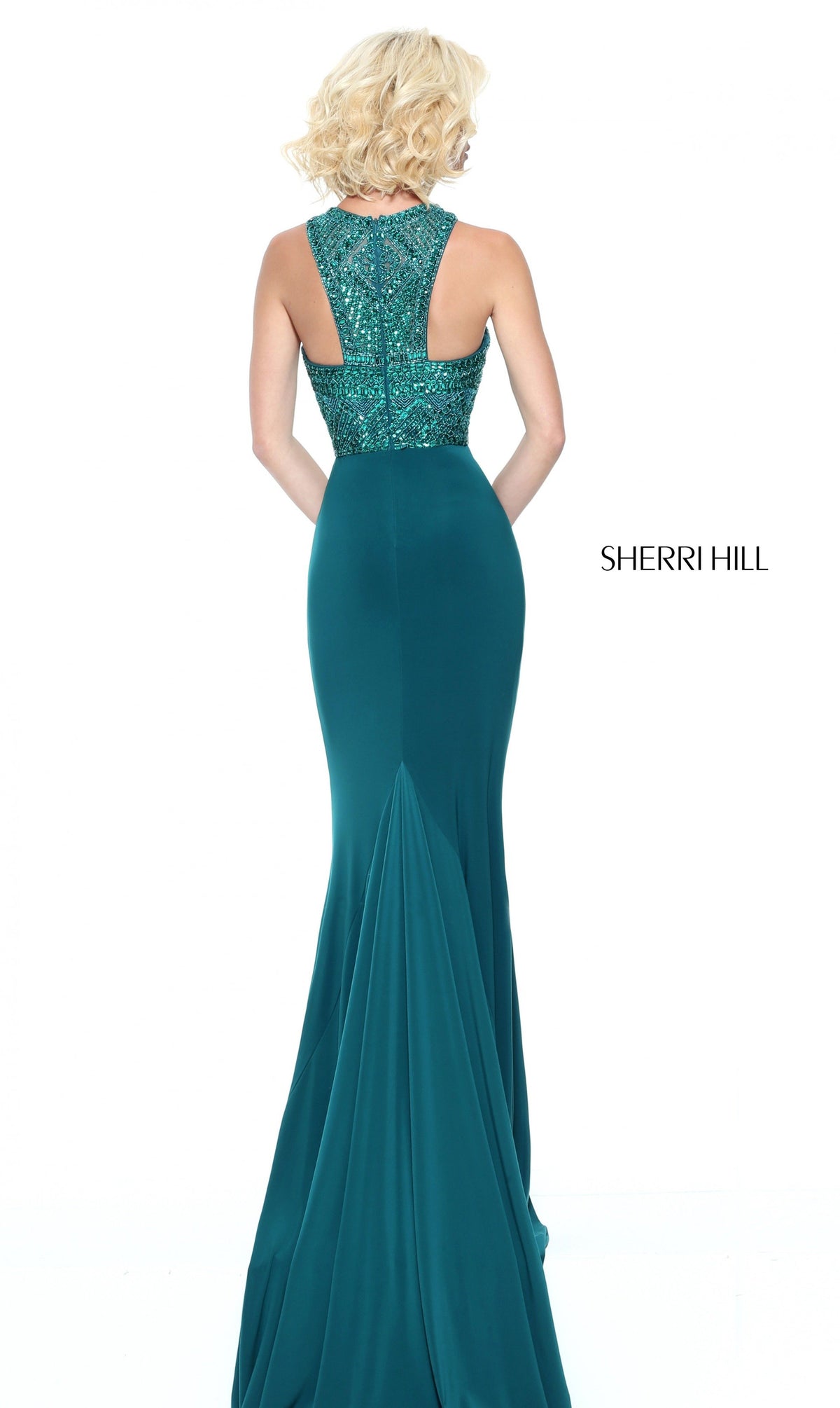 Sherri Hill 50806 fitted jersey dress