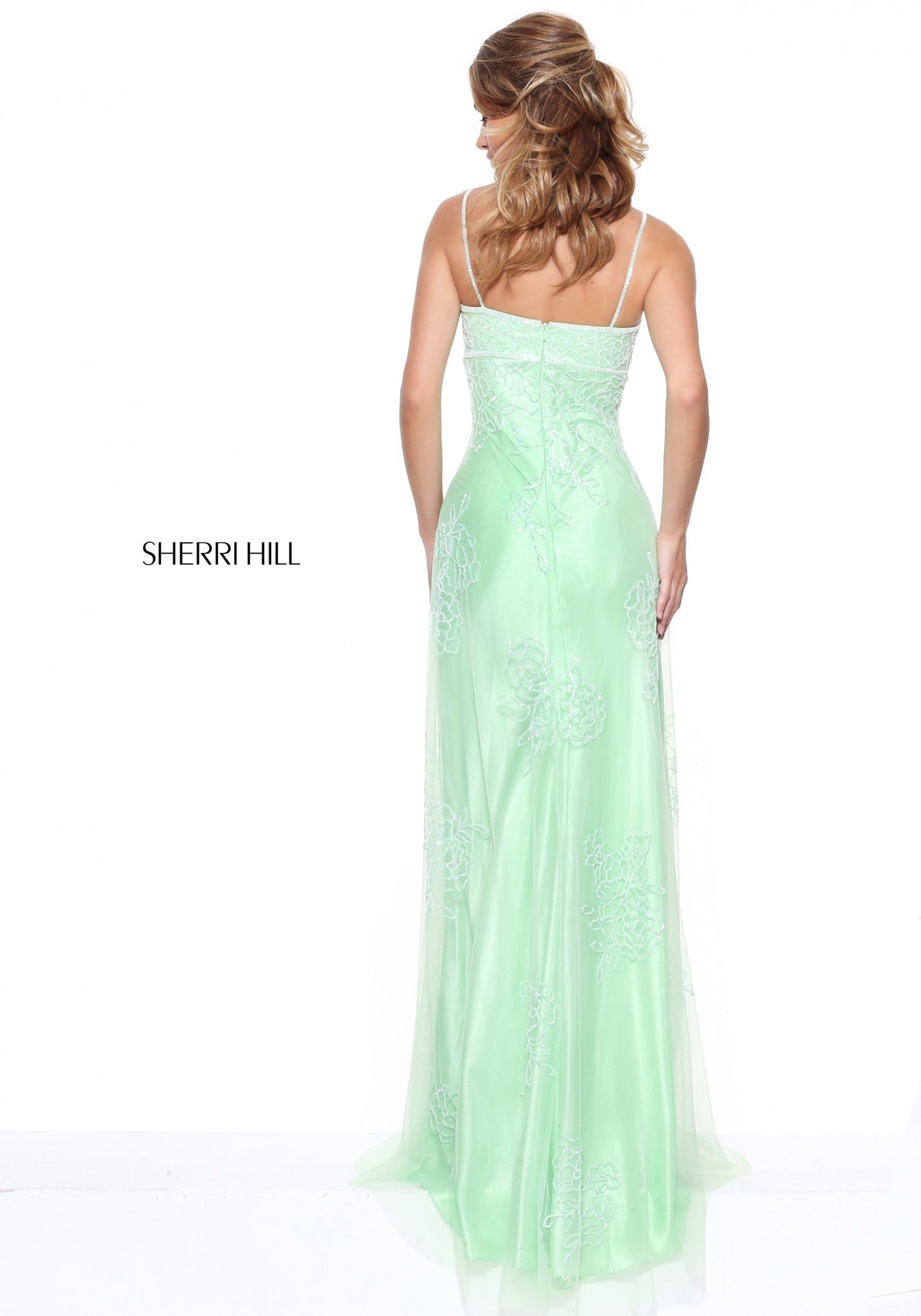 Sherri Hill 50862 satin column gown