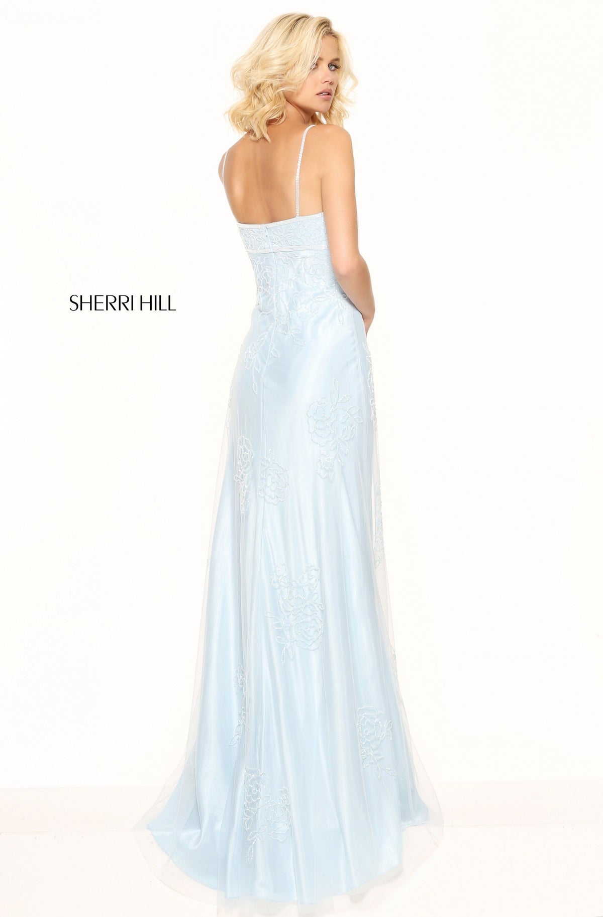 Sherri Hill 50862 satin column gown