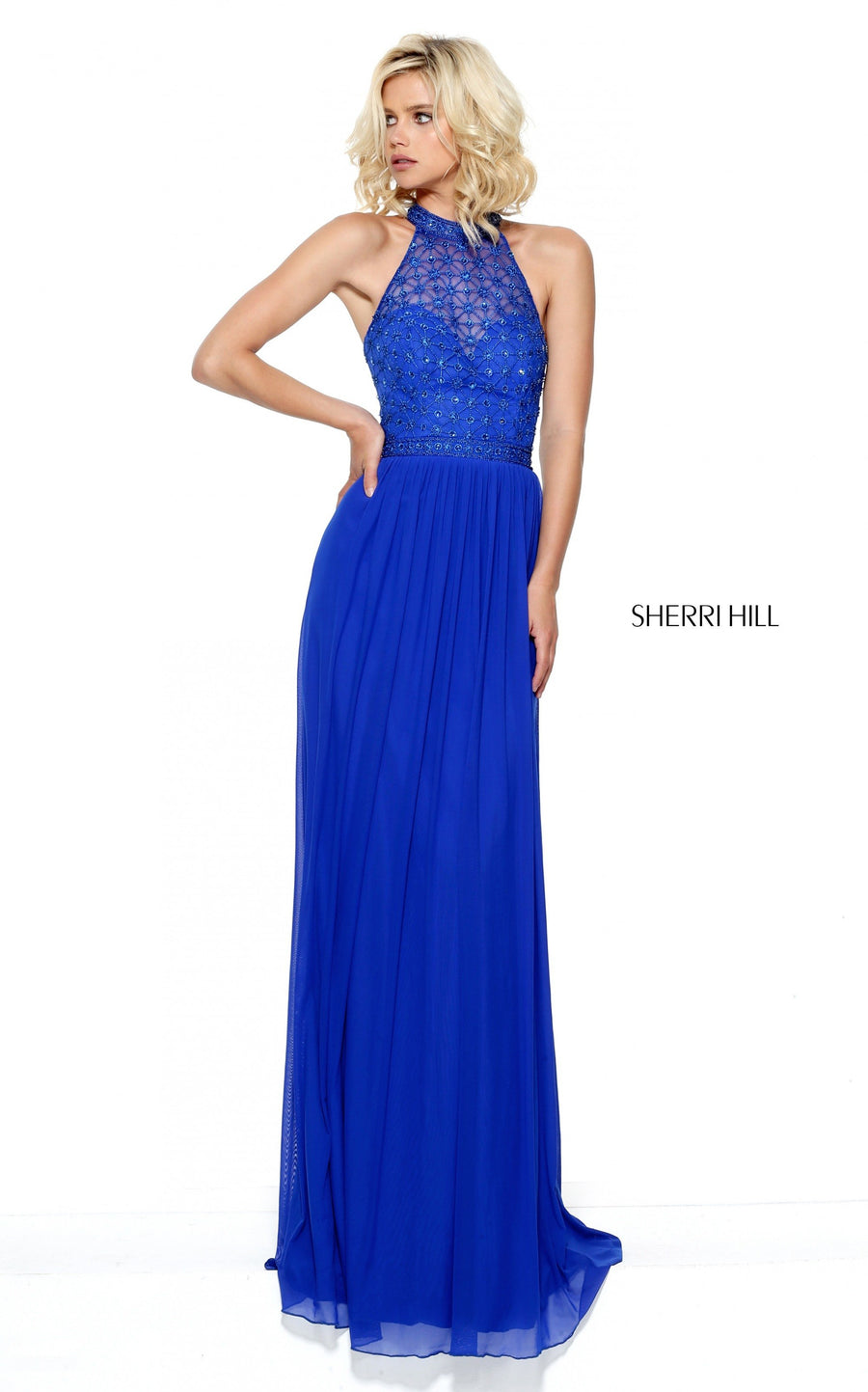 Sherri Hill style 50905 in royal, Chiffon Gown