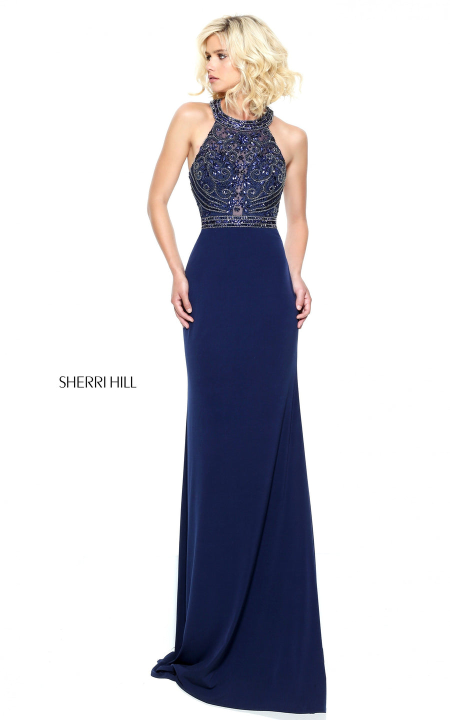 Sherri Hill style 50912 in black, Jersey Dress