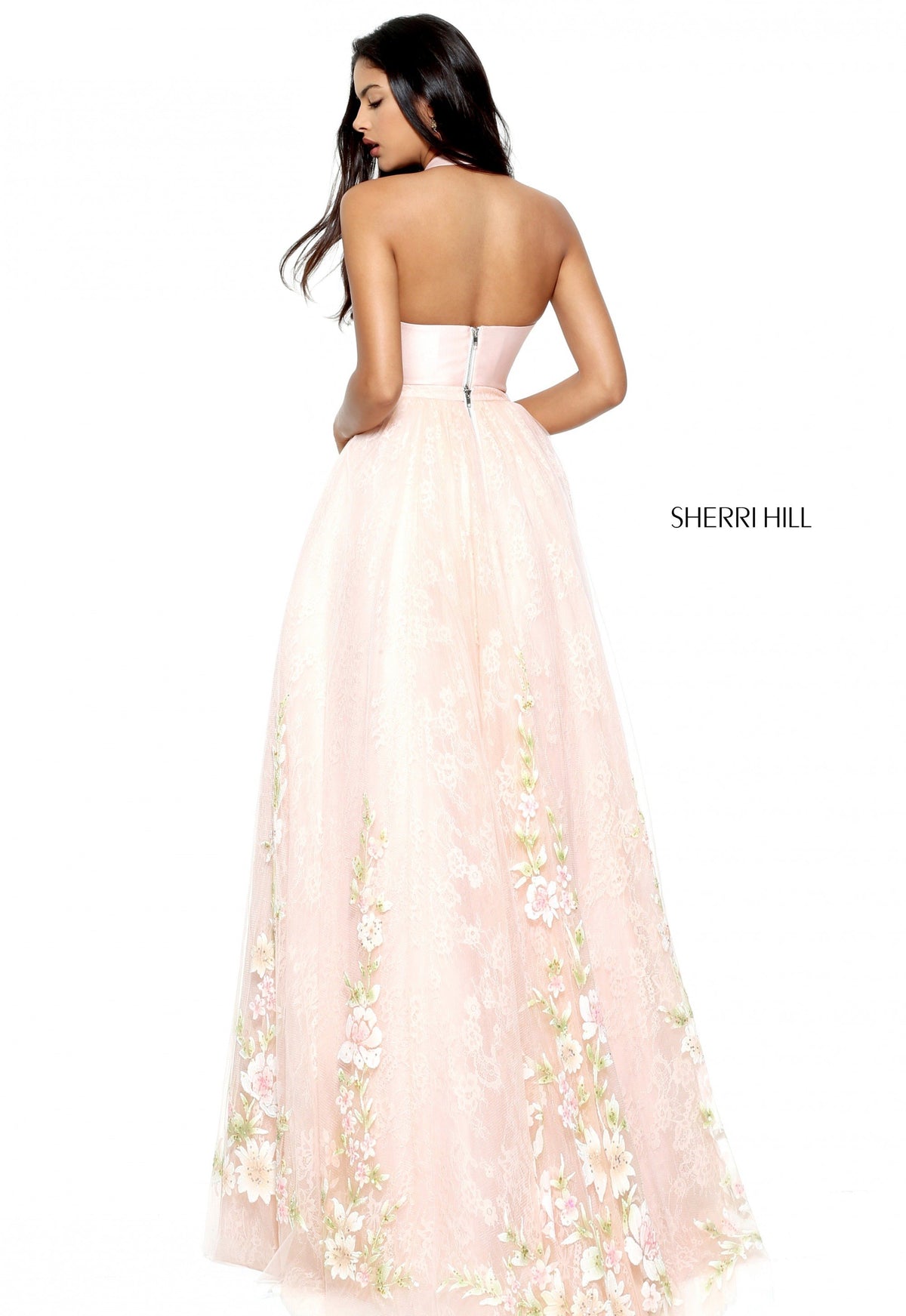 Sherri Hill 50965 two-piece A-line gown with lace