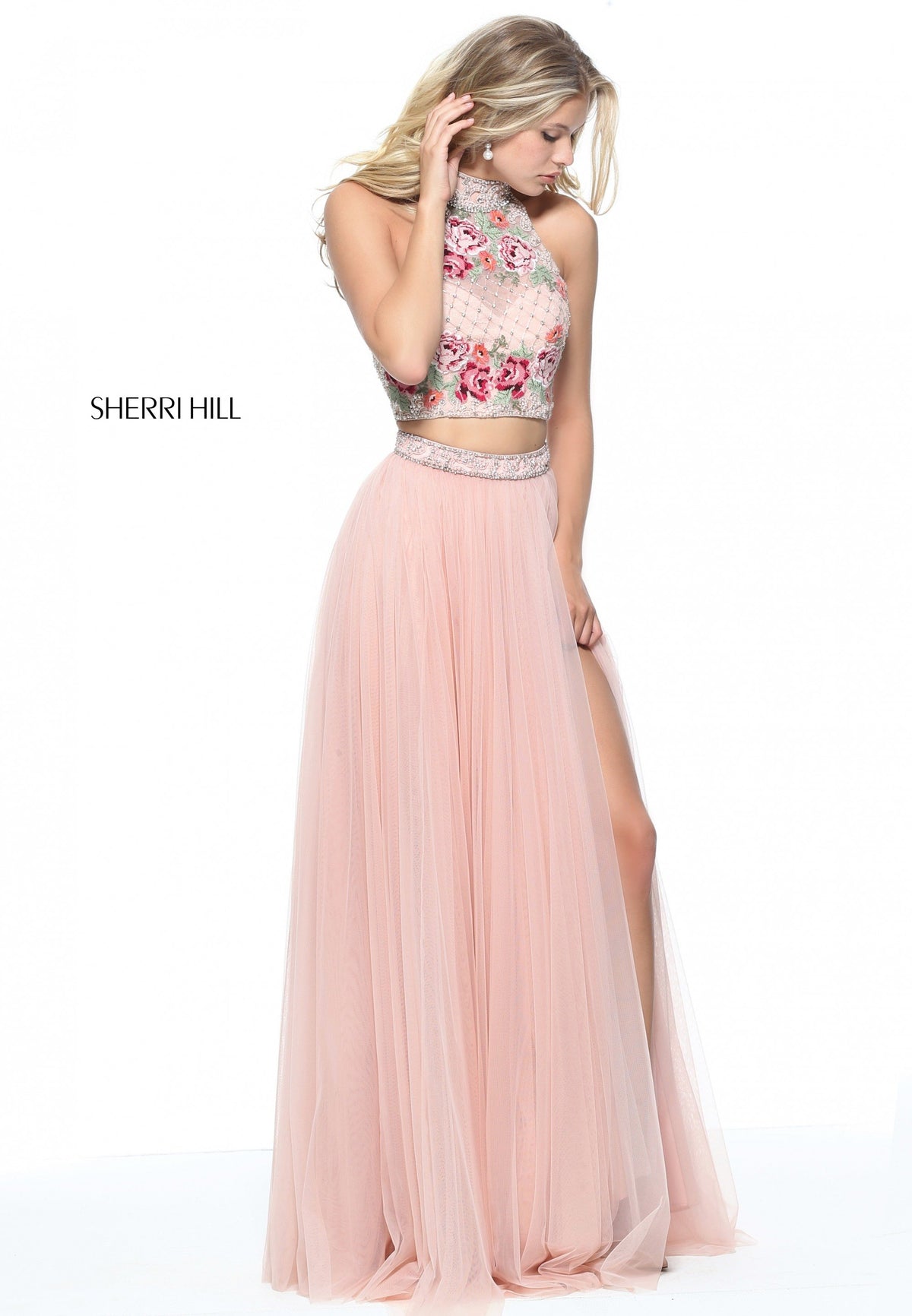 Sherri Hill 51121 two-piece tulle skirt