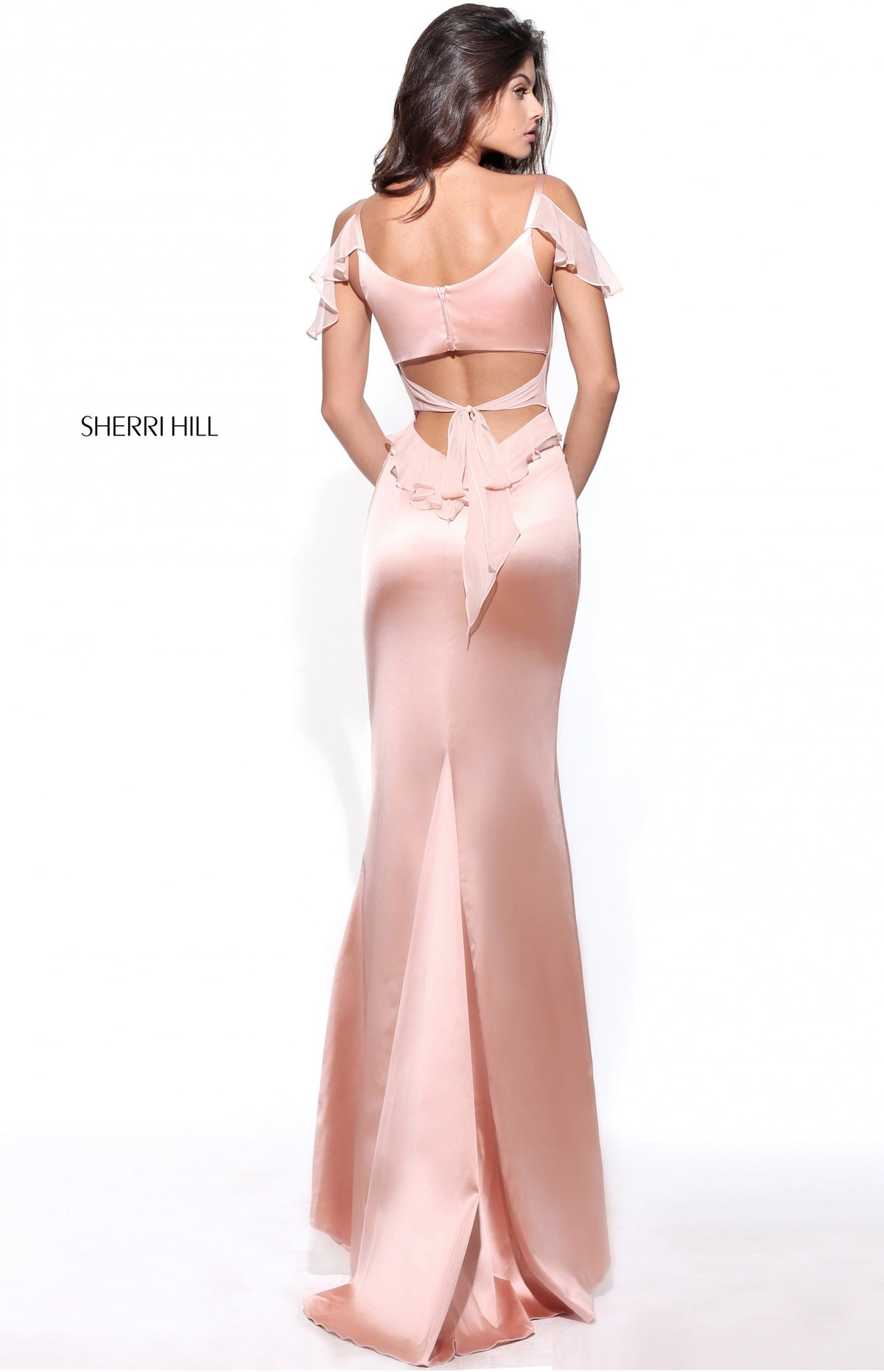 Sherri Hill 51025 fitted stretch satin gown