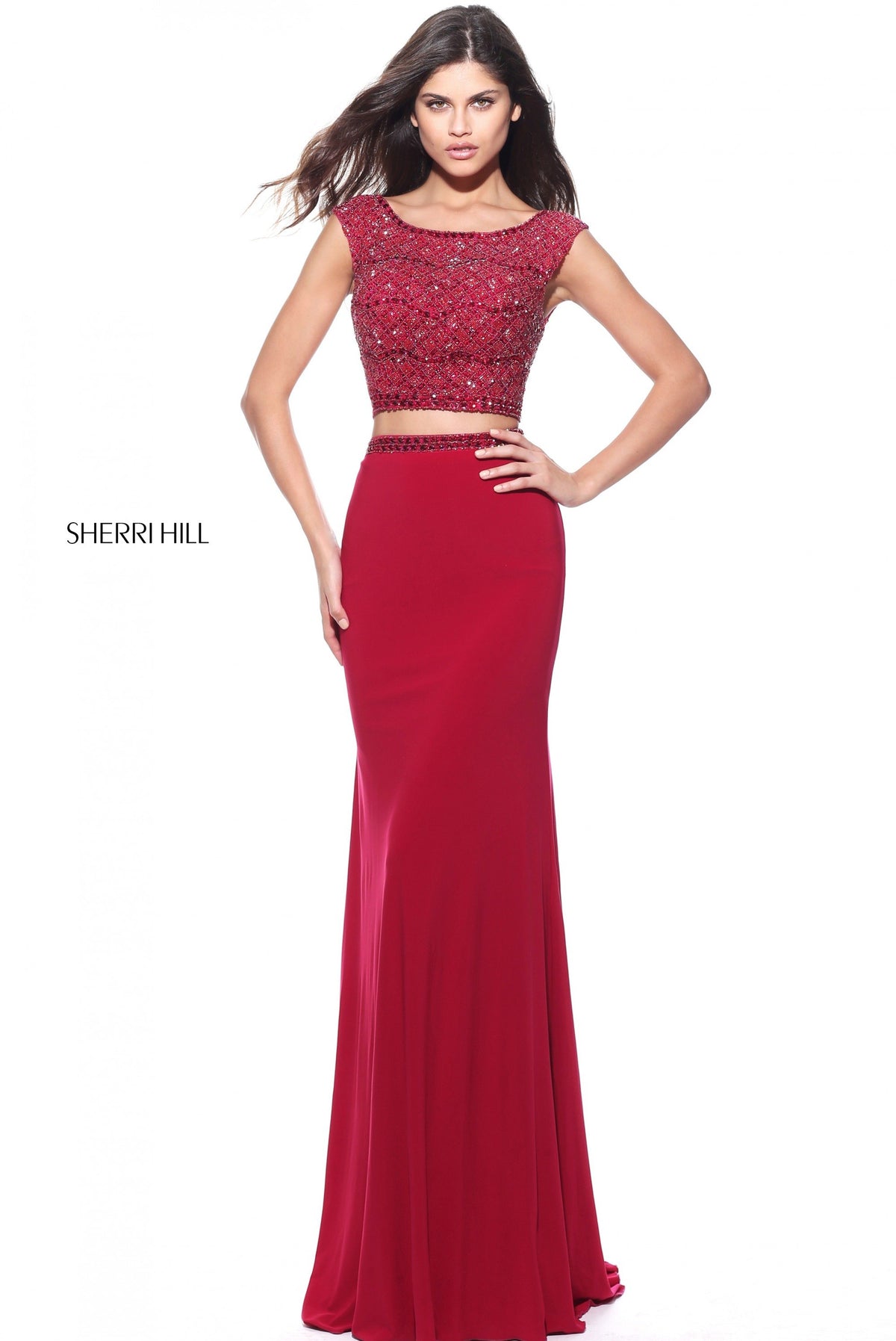Sherri Hill 51125 two-piece jersey gown