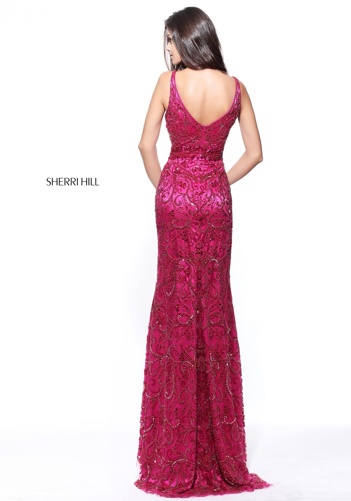 Sherri Hill 51147 fitted beaded gown