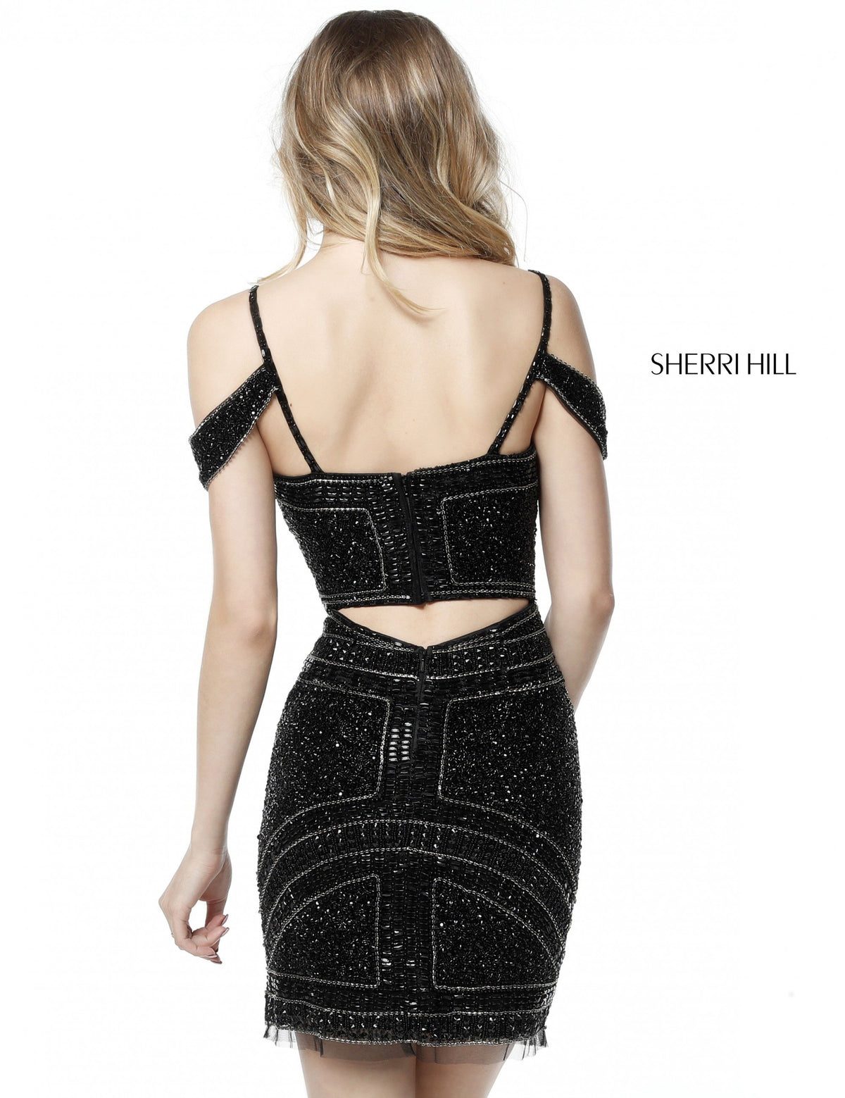 Sherri Hill 51292 beaded cocktail gown