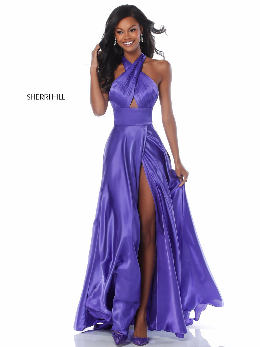 Sherri Hill style 51897 in ruby, Charmeuse Gown