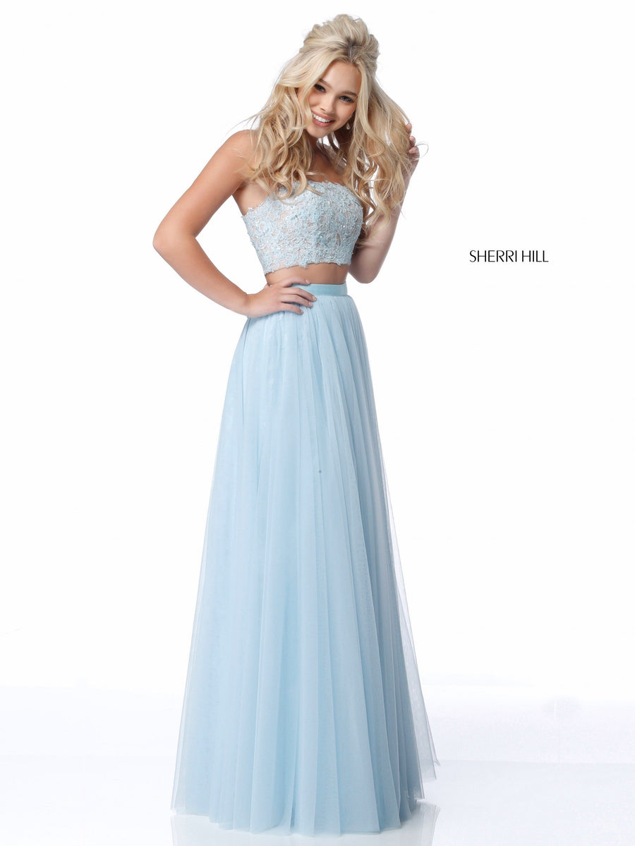 Sherri Hill style 51922 in ivory, Two Piece Tulle Skirt