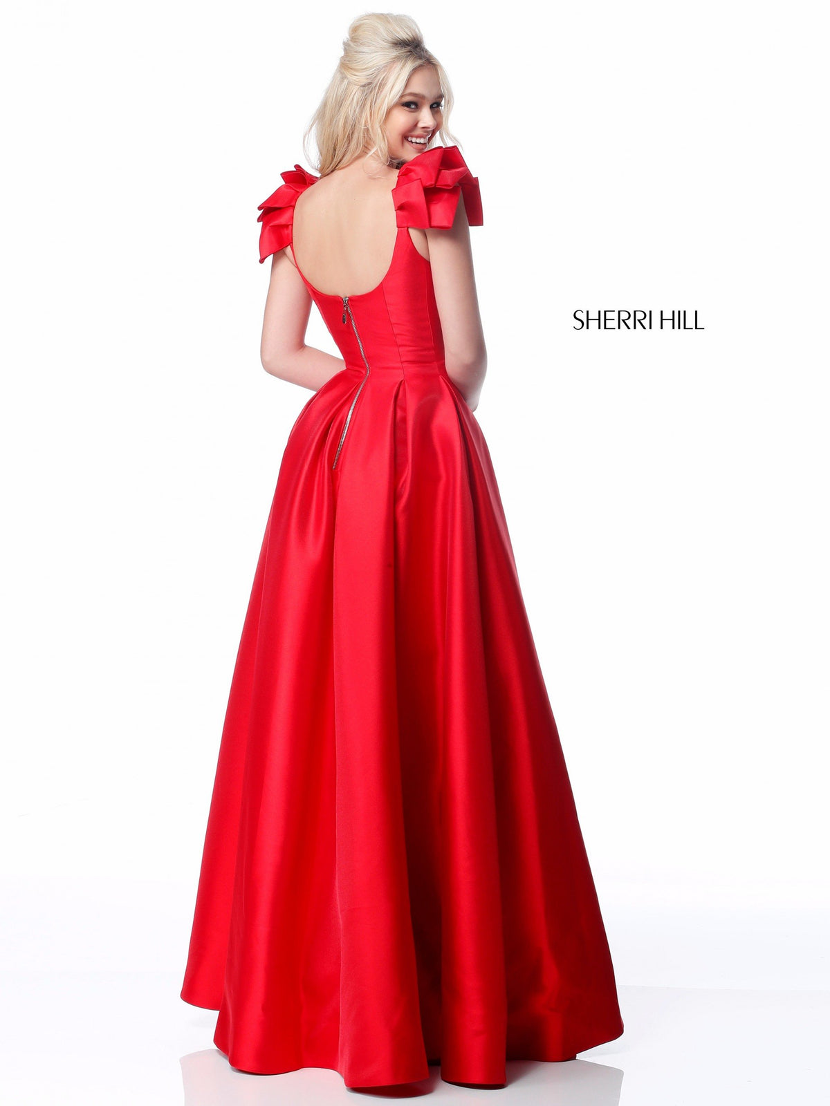 Sherri Hill 51831 scoop neck A-line skirt