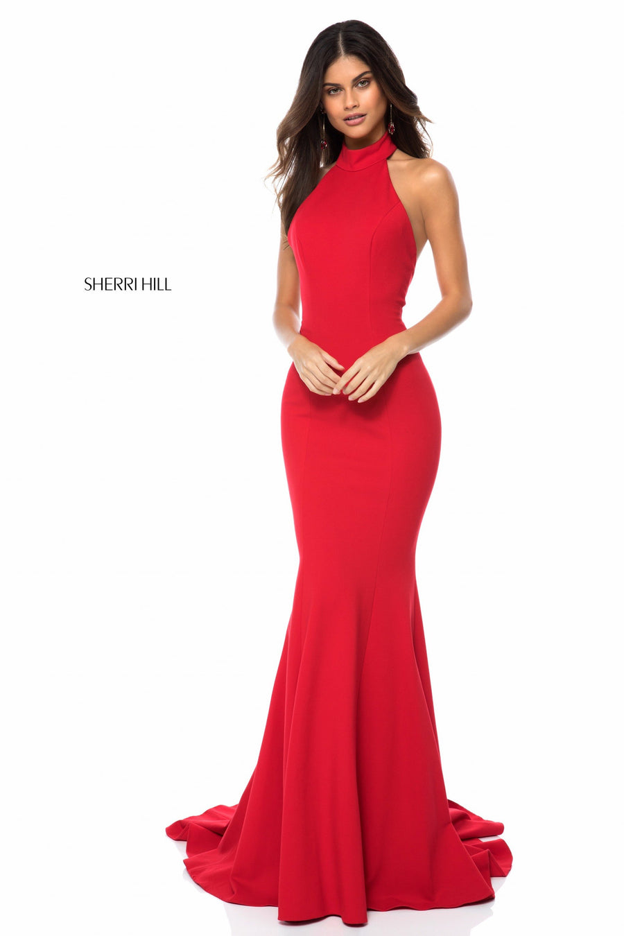 Sherri Hill style 51808 in black, Halter Neck Mermaid Gown