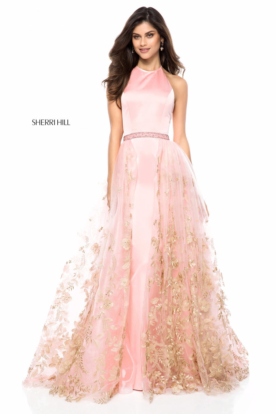 Sherri Hill style 51896 in navy, Tulle Ball Gown