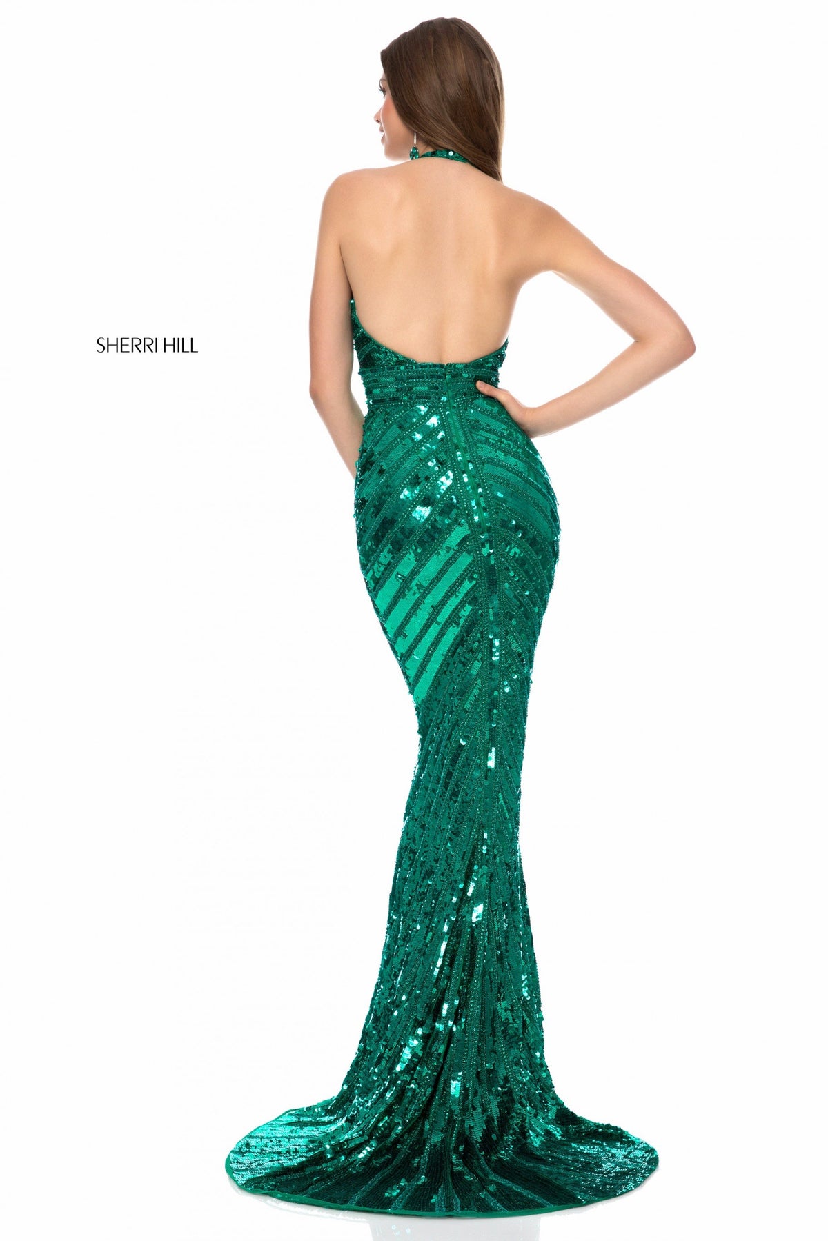 Sherri Hill 52073 fitted beaded gown