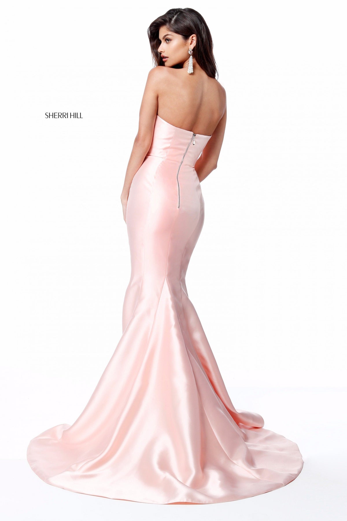 Sherri Hill 51671 strapless mikado mermaid gown