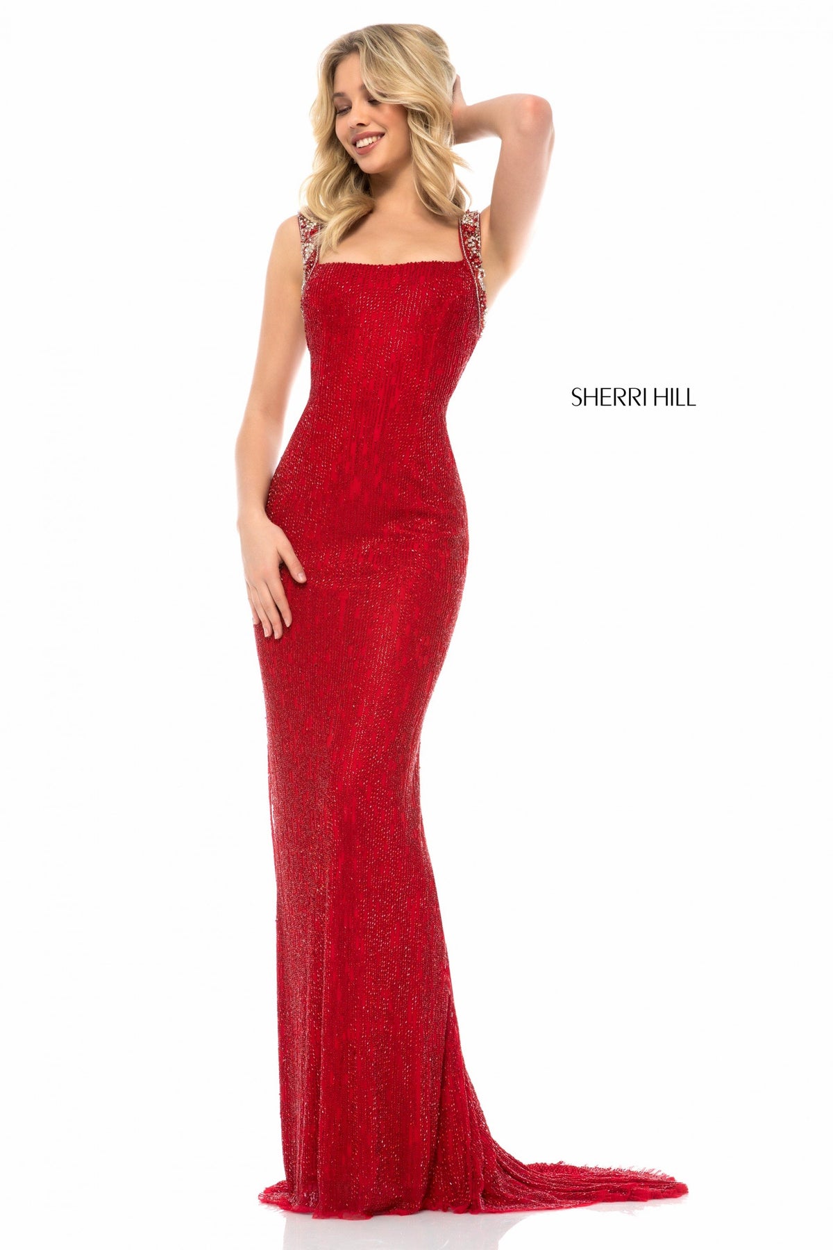Sherri Hill 51950 beaded fitted gown