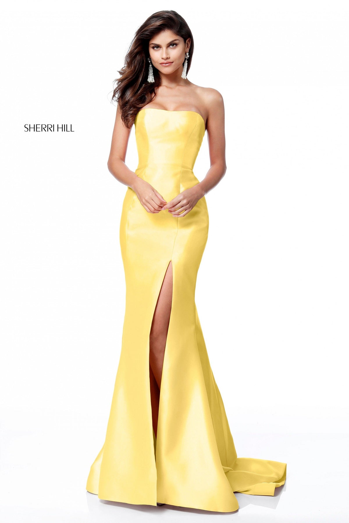 Sherri Hill 51671 strapless mikado mermaid gown