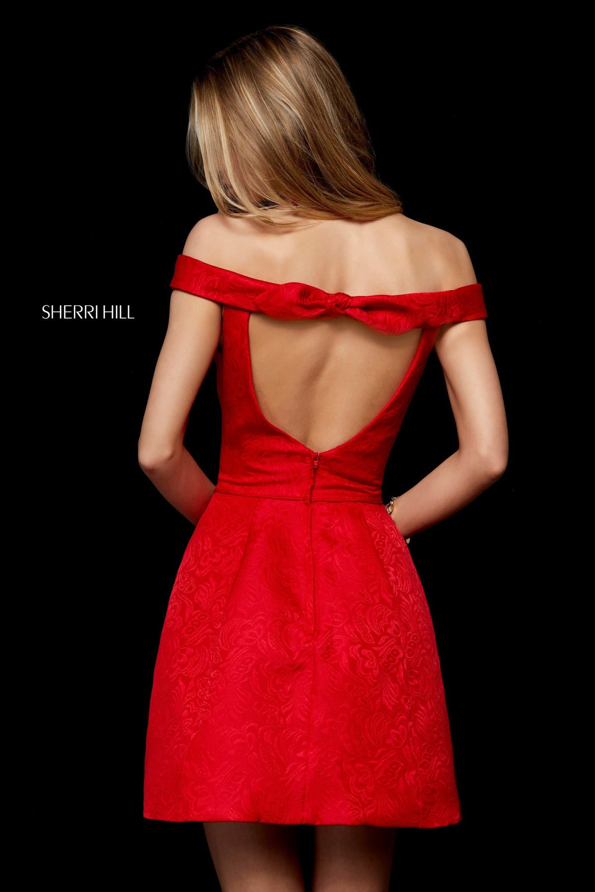 Sherri Hill 52336 satin cocktail gown