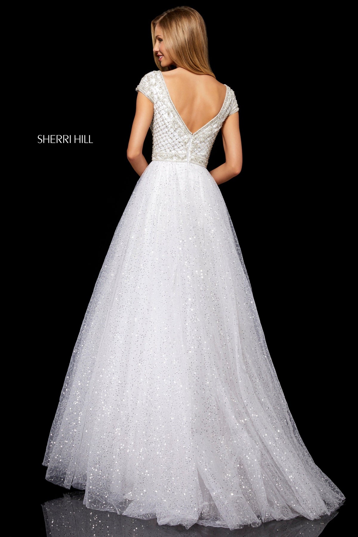 Sherri Hill 52276 sequin tulle ball gown