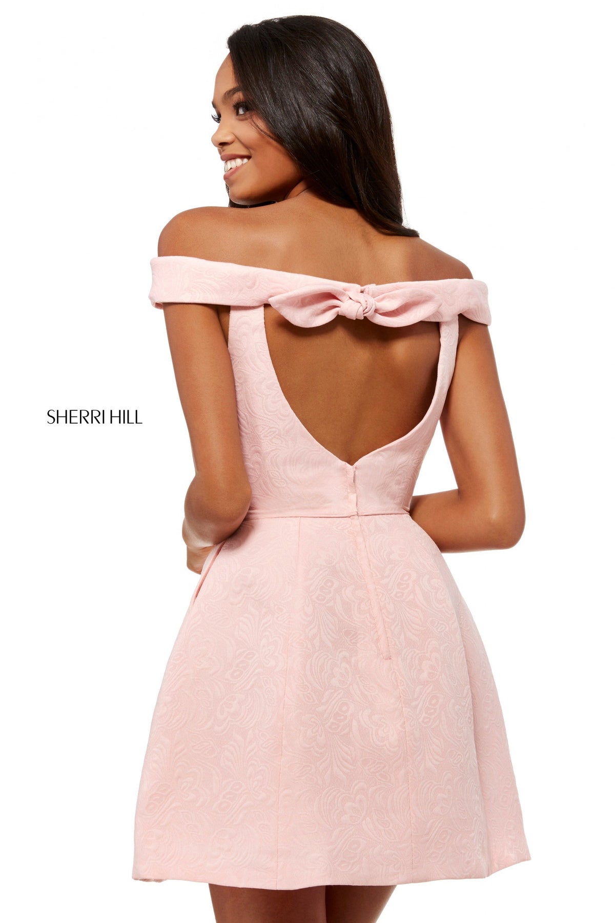 Sherri Hill 52336 satin cocktail gown