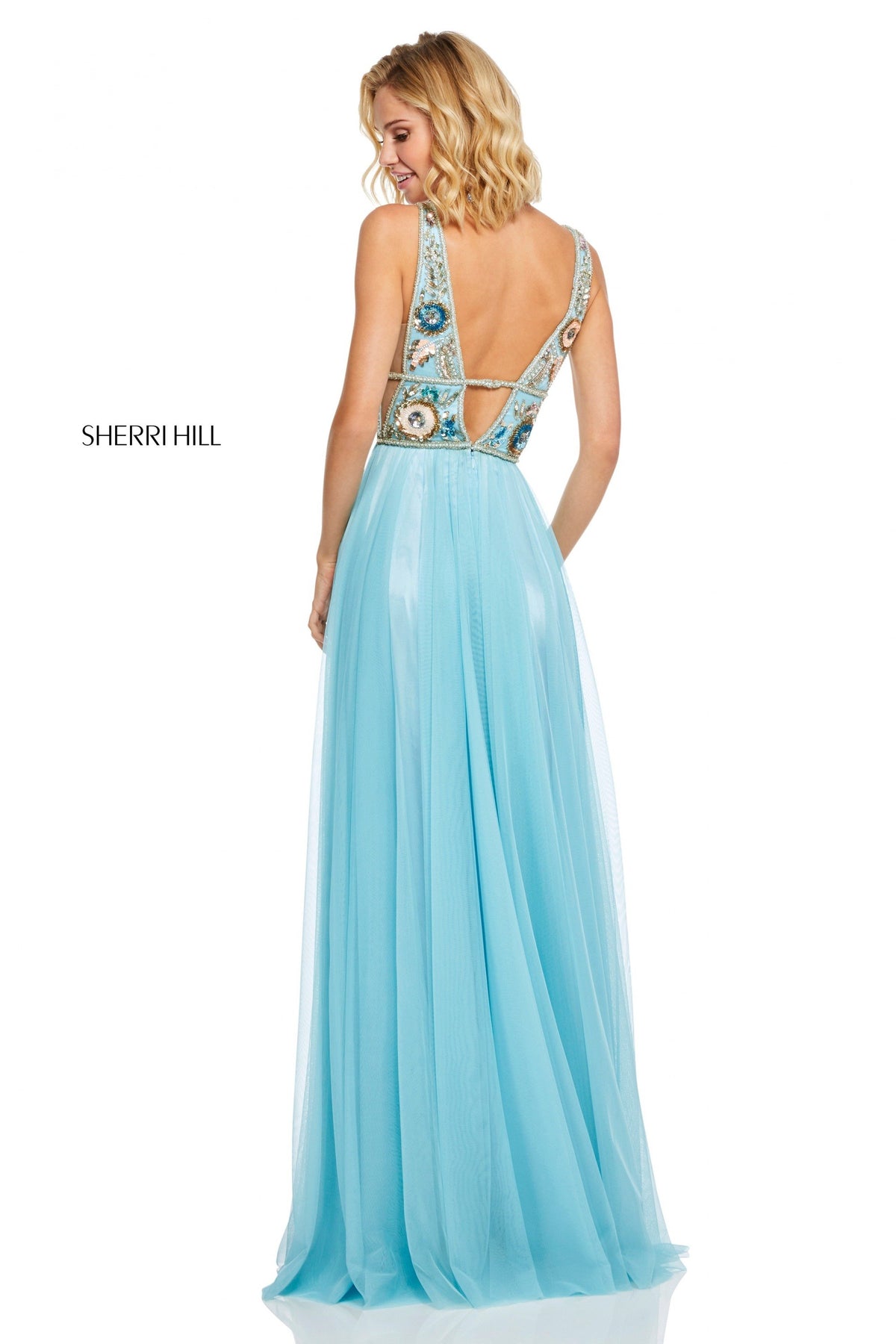 Sherri Hill 52473 gathered chiffon skirt