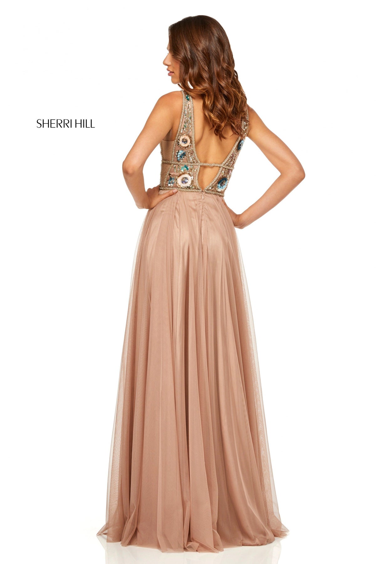 Sherri Hill 52473 gathered chiffon skirt