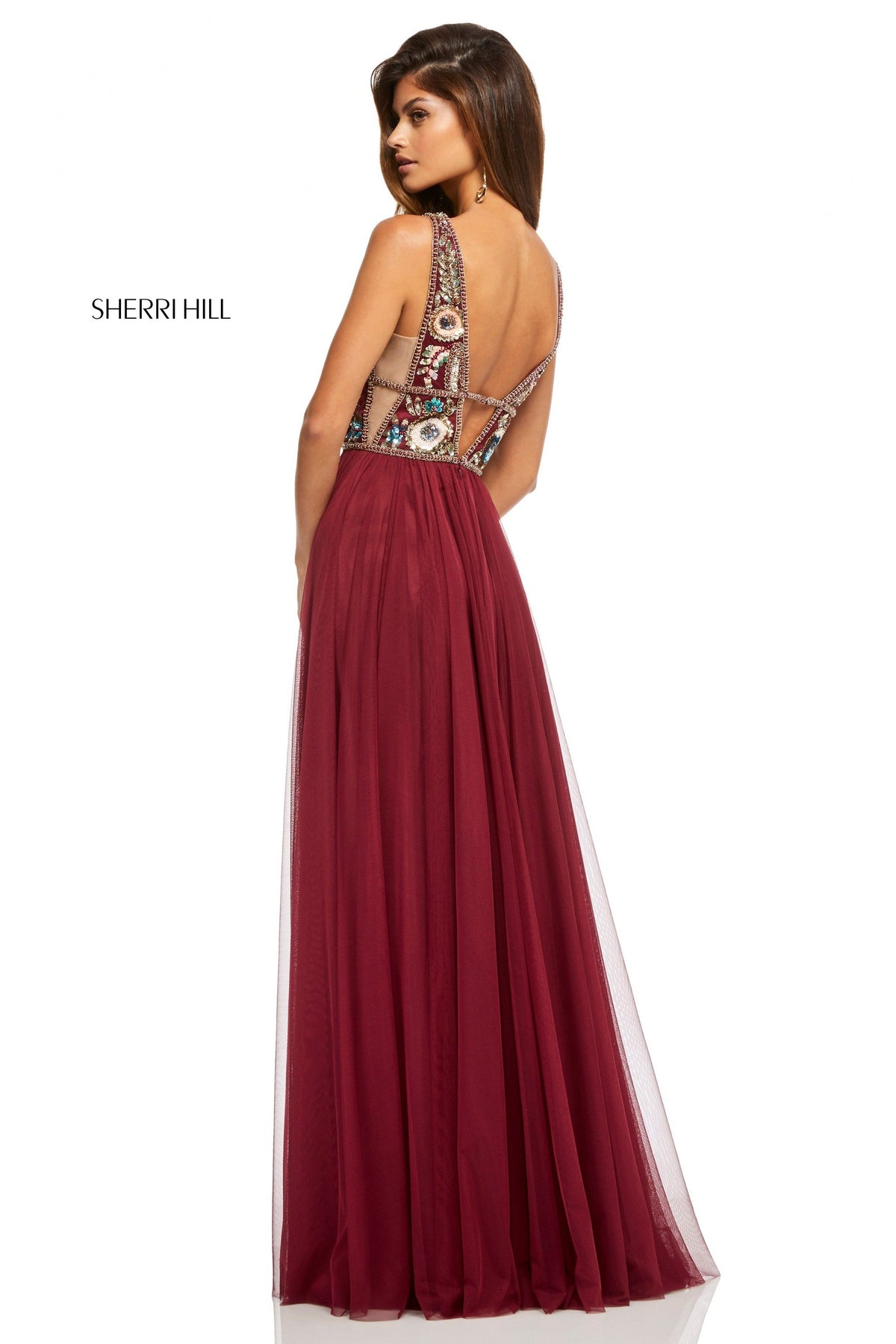 Sherri Hill 52473 gathered chiffon skirt