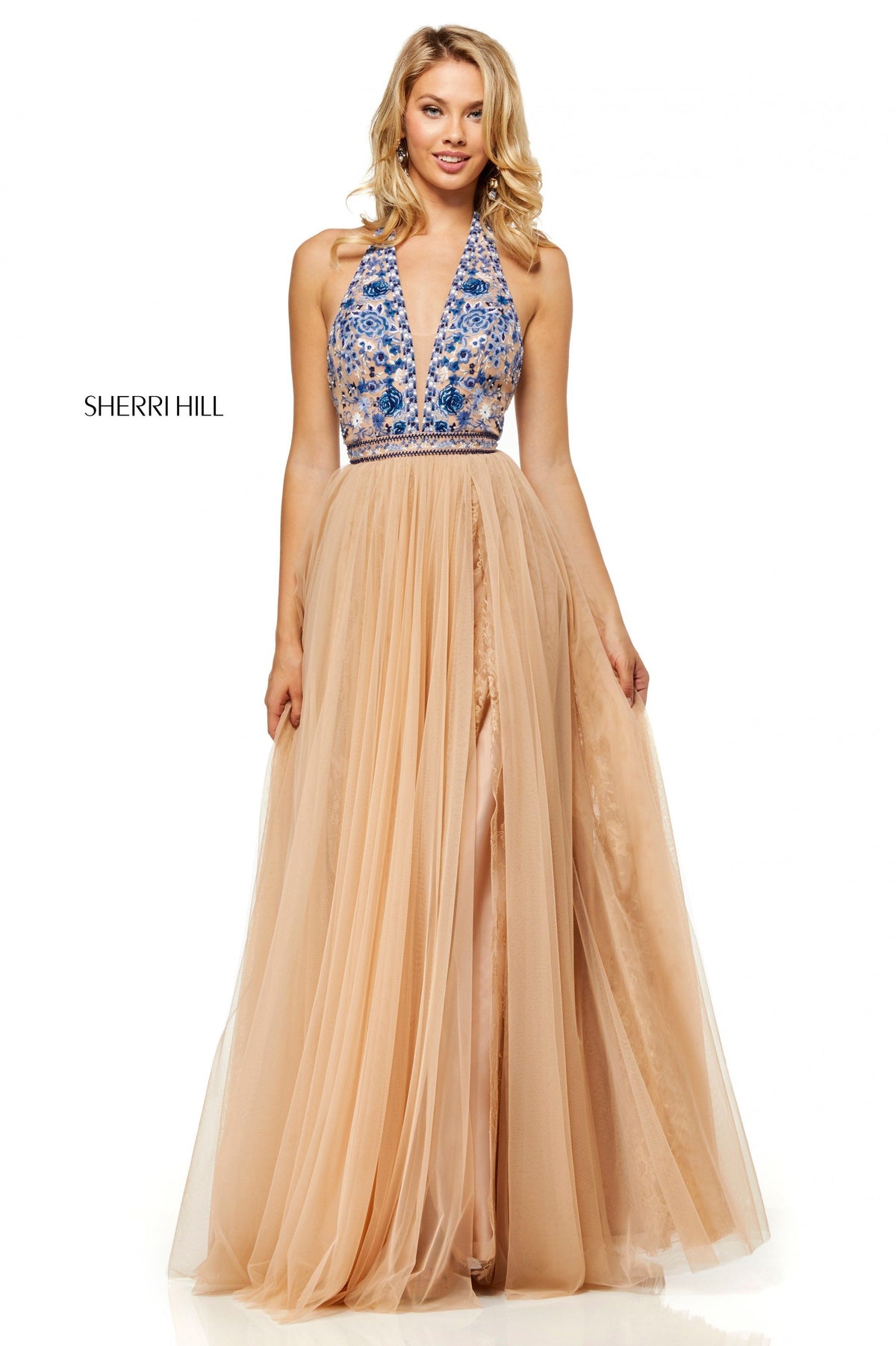Sherri Hill 52475 tulle A-line gown