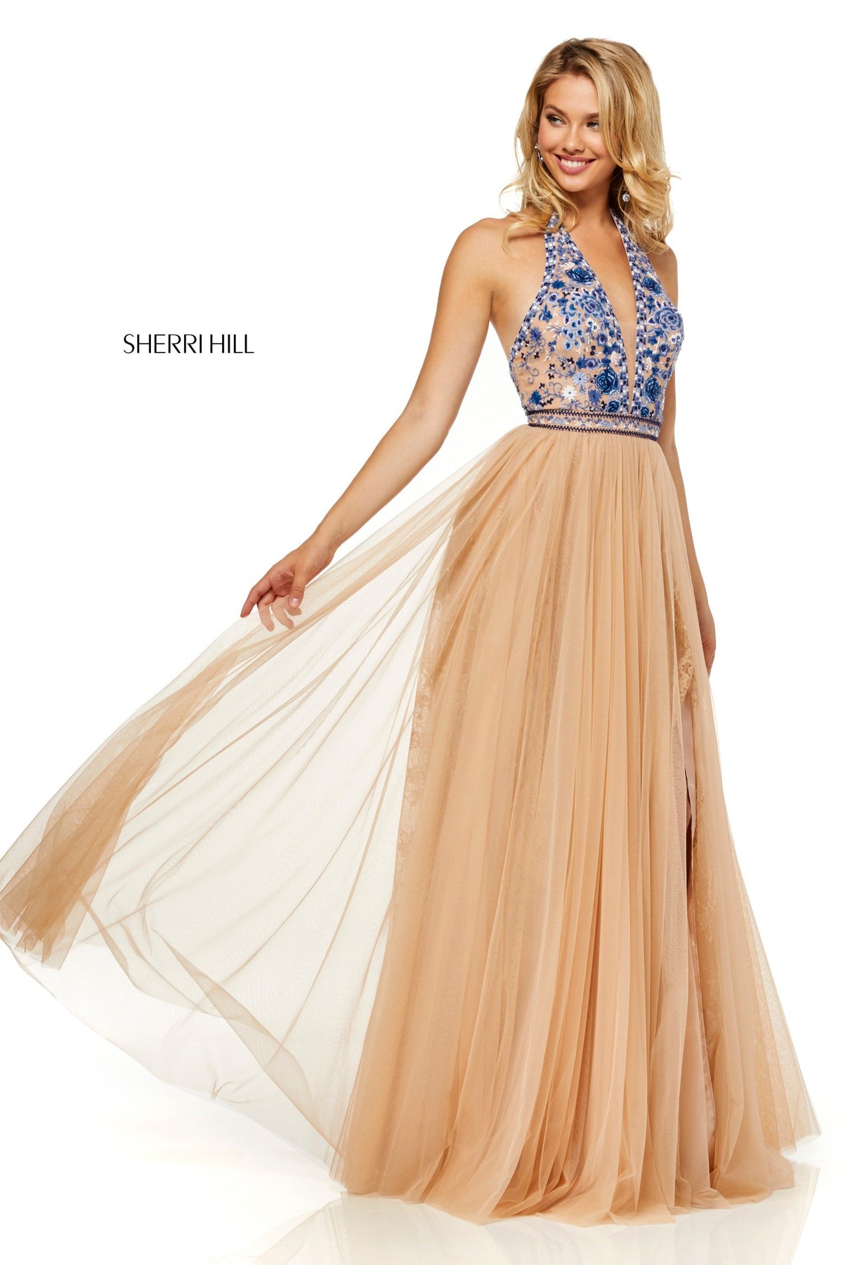 Sherri Hill 52475 tulle A-line gown