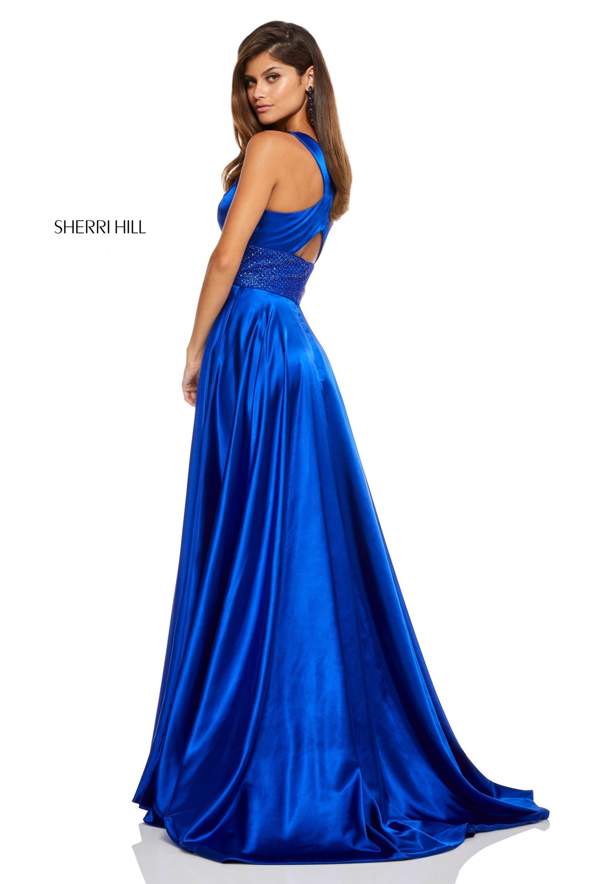 Sherri Hill 52566 silk charmeuse gown