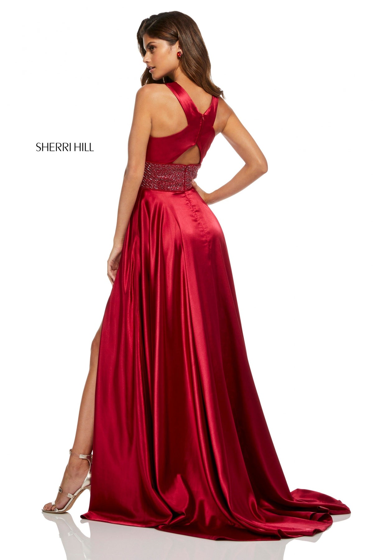 Sherri Hill 52566 silk charmeuse gown