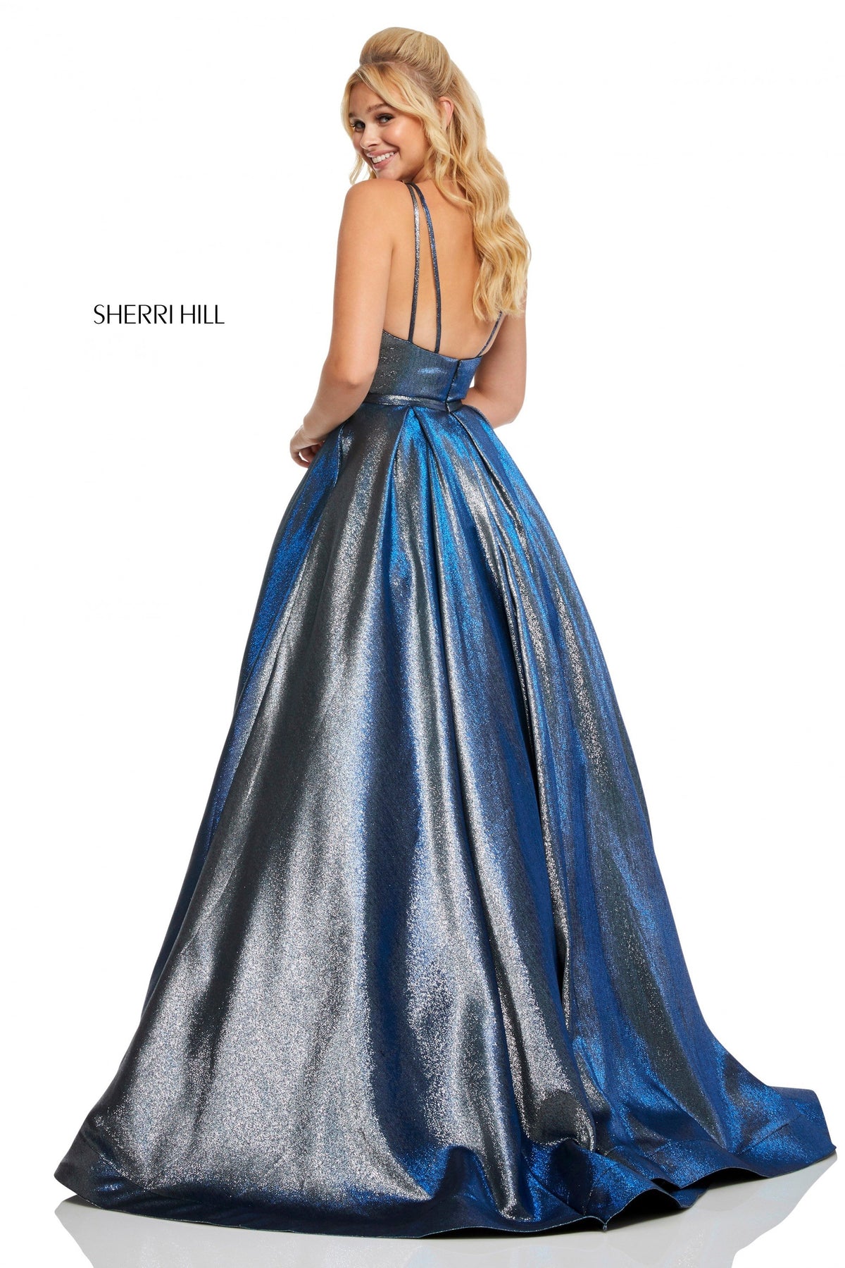 Sherri Hill 52755 glitter V-neck ball gown